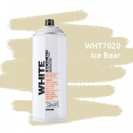 Montana WHITE краска для граффити баллон 400 мл, медведь