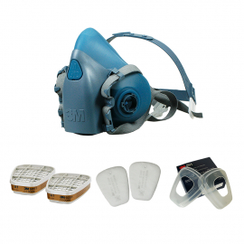 3М 7503 защитная полумаска серии 7500 в комплекте с угольными фильтрами, размер L