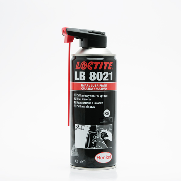 Loctite 8021- силиконовое масло прозрачное, спрей 400 мл