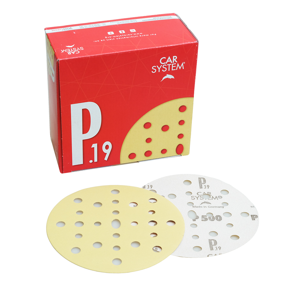 Carsystem P19 шлифовальный диск золотой D-150 мм, 25 отв., P40, 50 шт