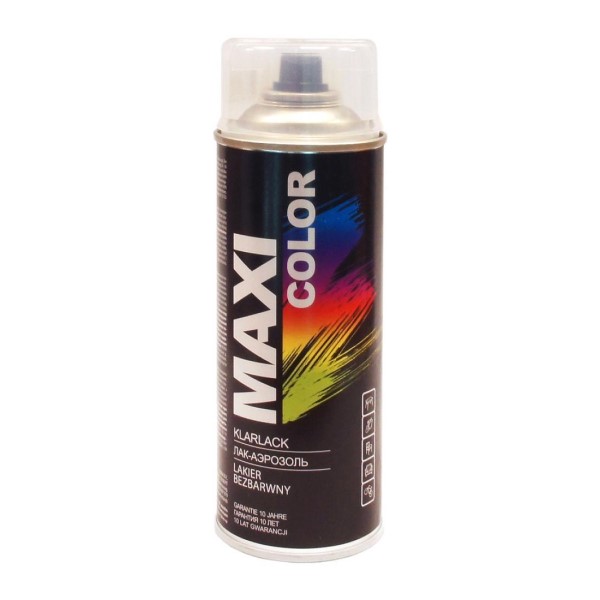 Maxi Color аэрозольный лак нитроцеллюлозный, глянцевый, 400 мл