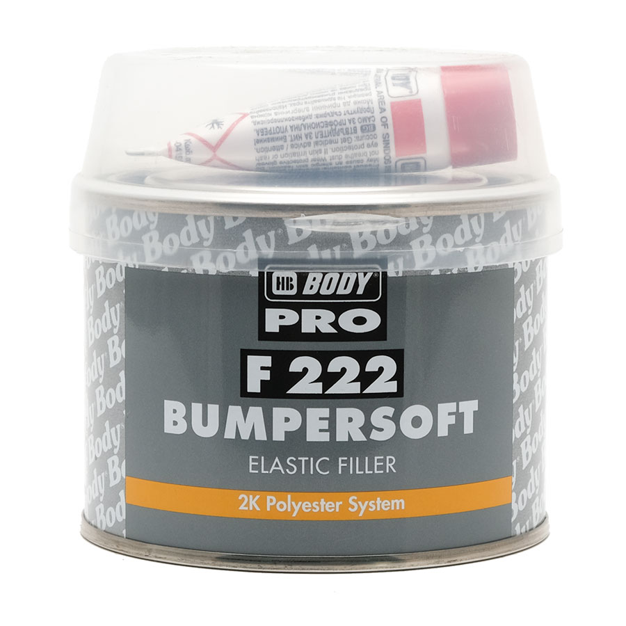 HB Body PRO F222 BUMPERSOFT шпатлевка для пластика черная, 250 г