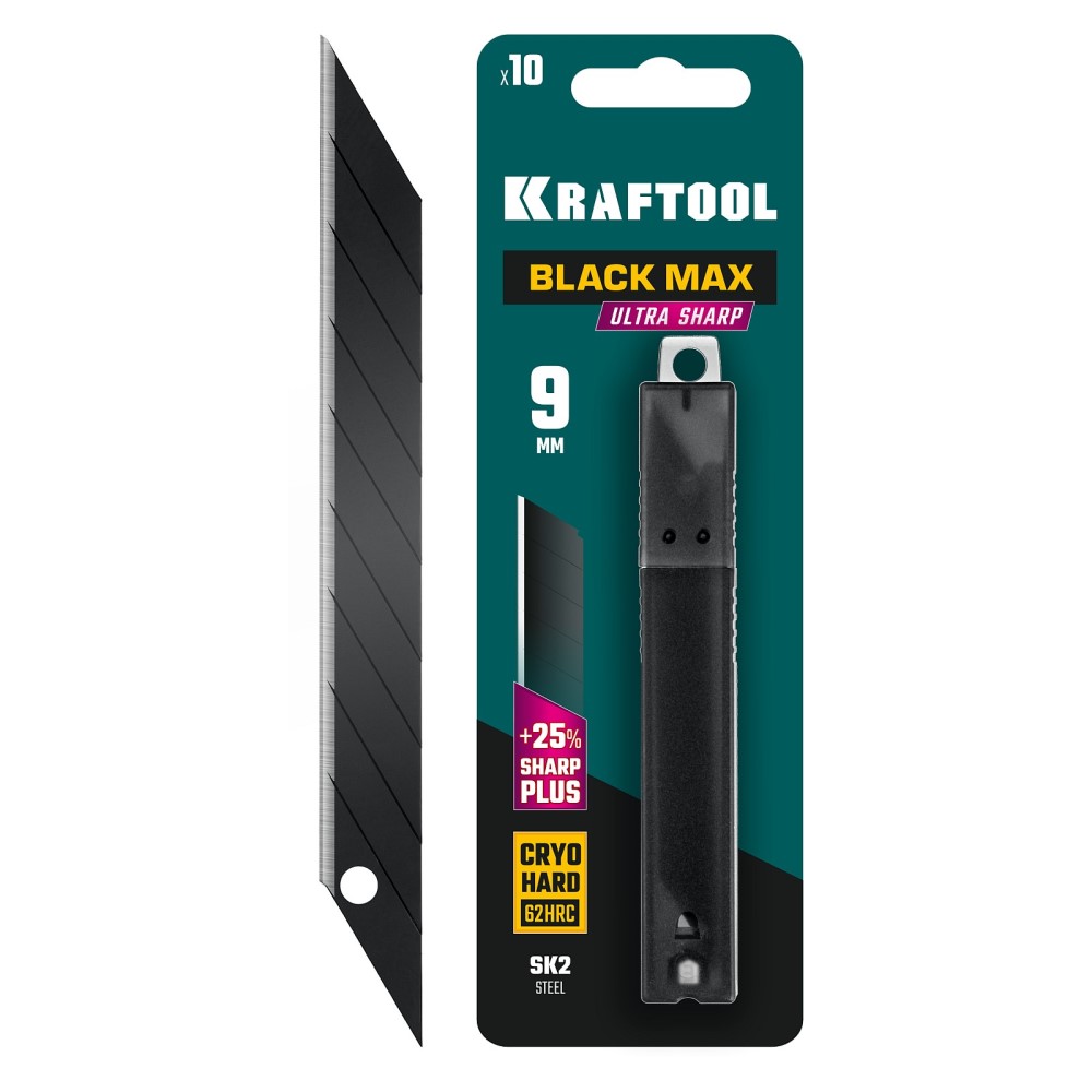 KRAFTOOL лезвия сегментированные 9 мм, угол 30 градусов, 10 шт
