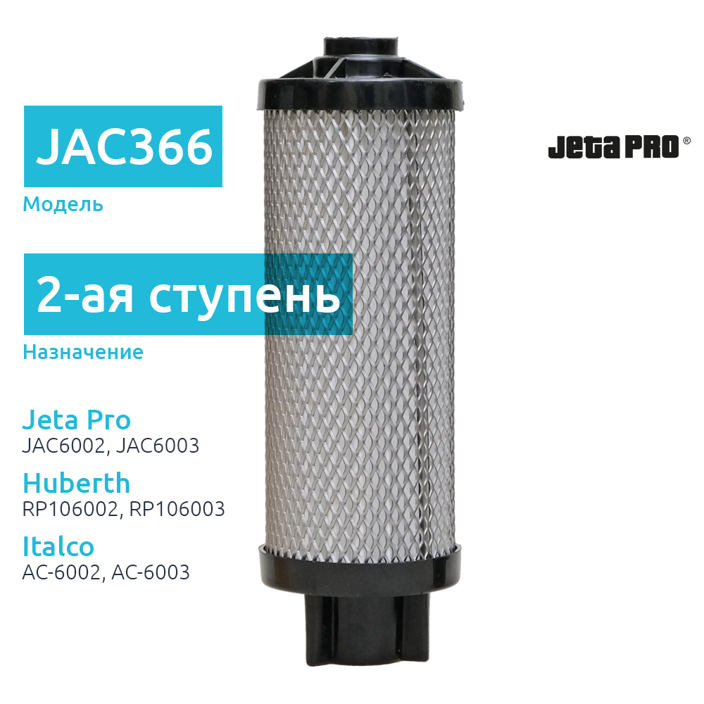 JAC366 Сменный фильтр тонкой очистки, 2-ая ступень для фильтров Jeta Pro, Huberth, Italco