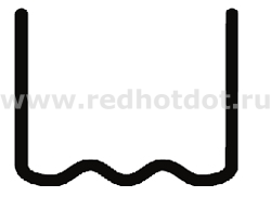RedHotDot скобы волнистые для ремонта пластика, нержавейка, D-0,8 мм, 100 шт
