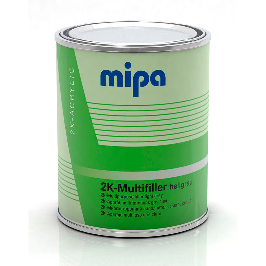 MIPA 2K Multifiller грунт автомобильный многофункциональный мокрый по мокрому 4:1, светло-серый, 1 л