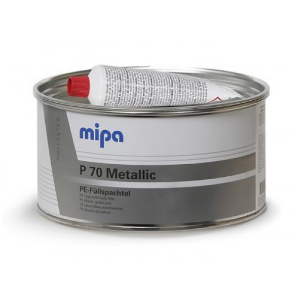 MIPA P70 Metallic шпатлевка c алюминиевым наполнителем, серебристая, 2 кг