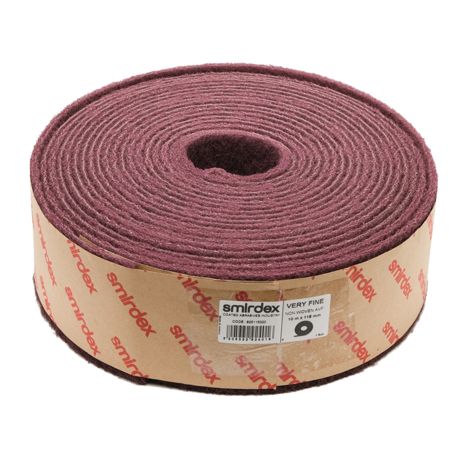 Smirdex NON WOVEN шлифовальный войлок, рулон 115мм х 10м, красный, Р320
