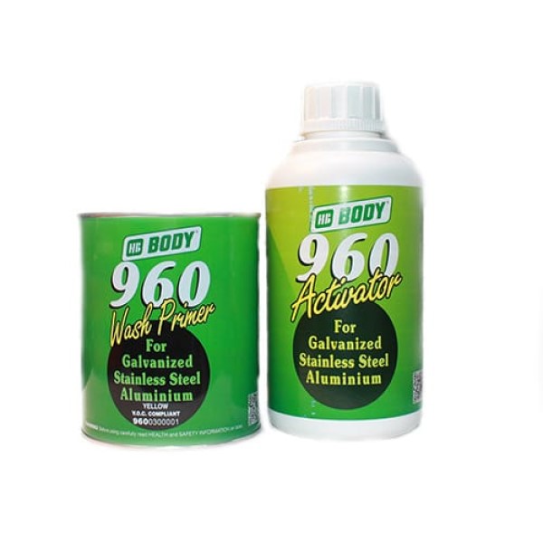 HB Body 960 Wash Primer 2K (1:1) грунт автомобильный кислотный, желто-зеленый, 1+1 л
