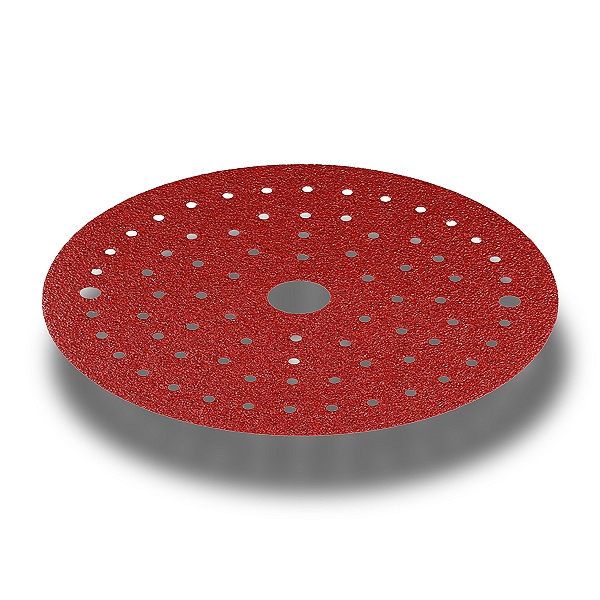 C.A.R. FIT RED FILM шлифовальный диск на пластиковой основе D-150 мм, Multiholes P120, 100 шт