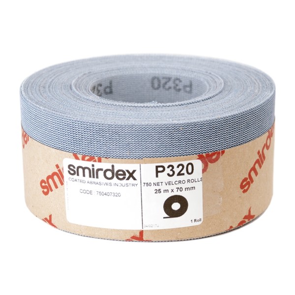 Smirdex 750 NET VELCRO шлифовальная сетка в рулоне 70 мм х 25 м, зерно керамическое, P80