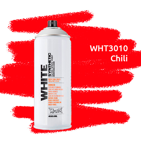 Montana WHITE краска для граффити баллон 400 мл, ярко-красная