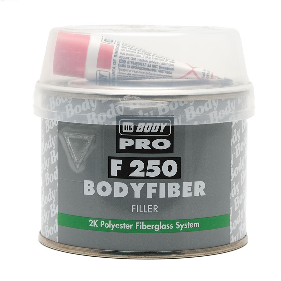 HB Body PRO F250 FIBER шпаклевка со стекловолокном зеленая, 250 г