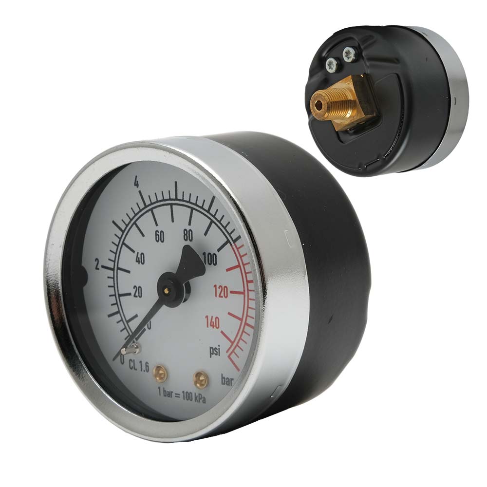 Anest Iwata манометр для насоса DDP120, корпус металл, стекло, резьба G1/8" наружняя