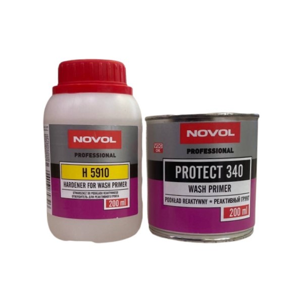 Novol Protect 340 грунт автомобильный (1:1) реактивный, красный, 0,2+0,2 л
