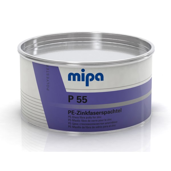 MIPA P55 Zinc&Glass шпатлевка сцинком и стекловолокном, серая, 0,875 кг