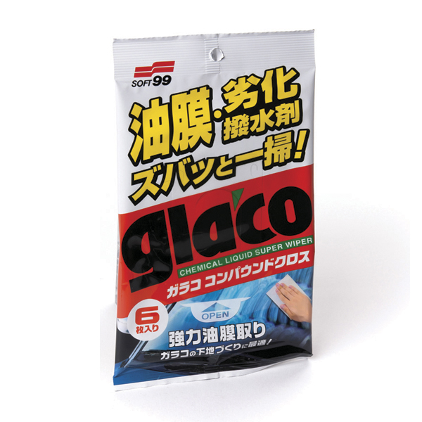 Soft99 cалфетка для автостекол Glaco Compound Sheet, 6 шт