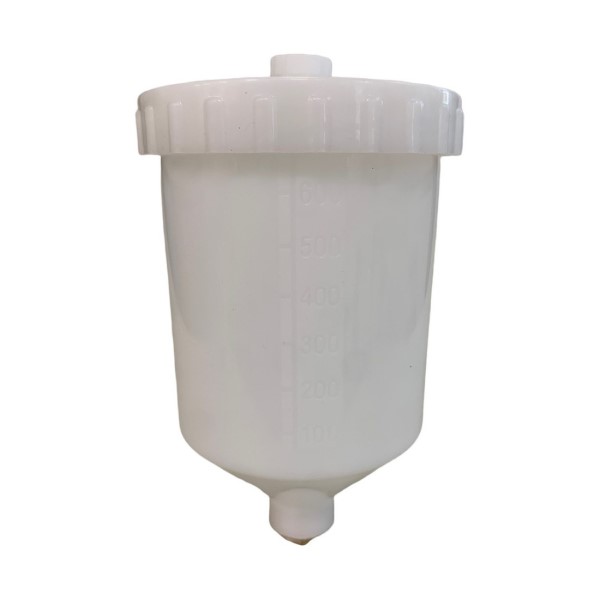 Huberth RP600GPP верхний пластиковый бачок для краскопульта R500 и других китайцев, 600 мл, F16x1,5