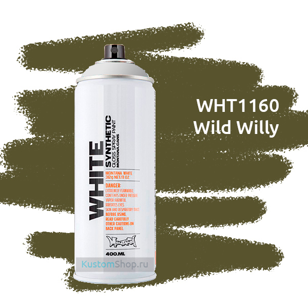 Montana WHITE краска для граффити баллон 400 мл, дикий Вилли