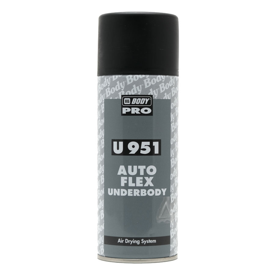 HB Body PRO U951 AUTOFLEX антигравий для кузова, суперэластичный, чёрный, аэрозоль 400 мл