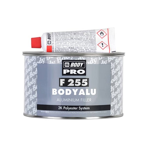 HB Body PRO F255 ALU шпатлевка с алюминиевым наполнителем серая, 1 кг