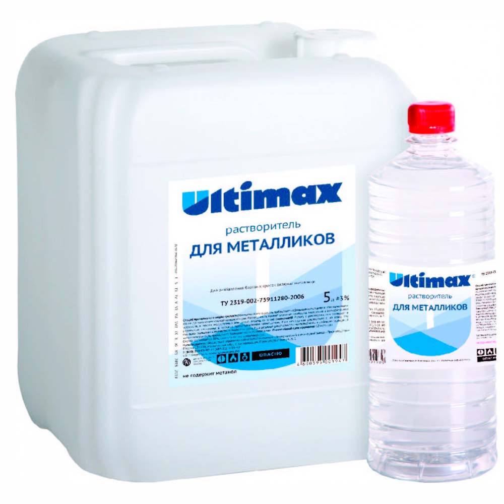 Ultimax растворитель для базовых красок "металлик", ПЭТ бутылка 0,9 л