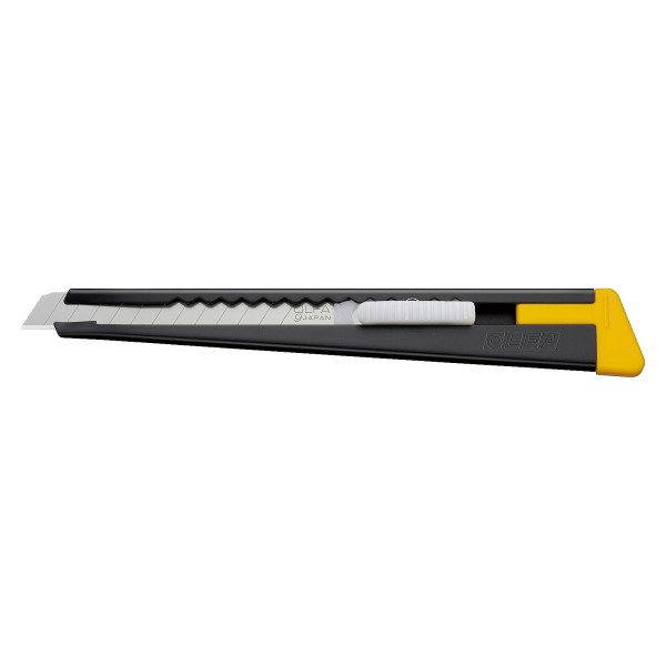 Olfa OL-180-BLACK нож с выдвижным лезвием и металлическим корпусом, полуавтоматический, 9 мм