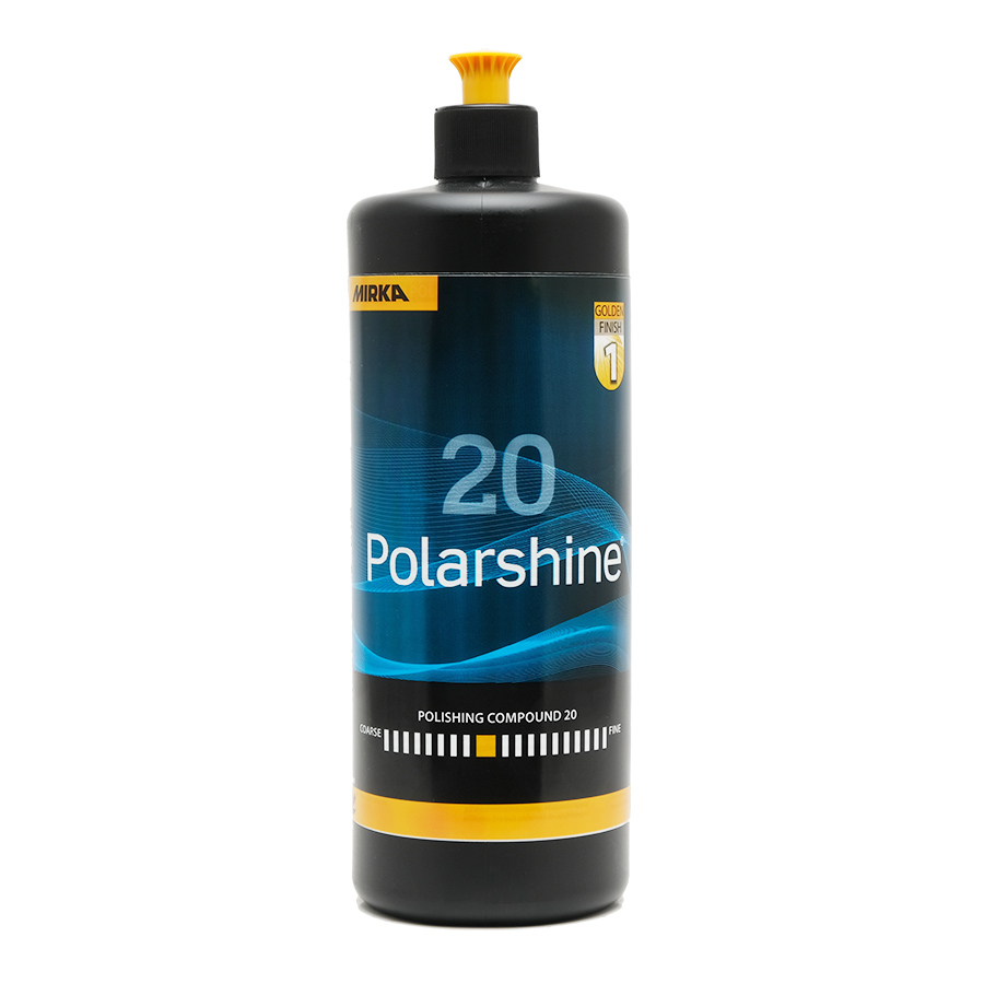 Mirka Polarshine 20 полировальная паста одношаговая (желтый колпачек), 1 л