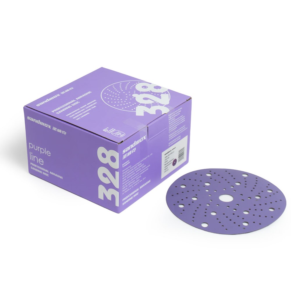 Sandwox 328 Purple шлифовальный диск D-150 мм, Multi отв., P80