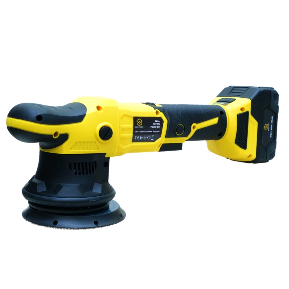 Schtaer SCH-125-15AC аккумуляторная эксцентриковая полировальная машина 18V/4.0Ah,  ход 15 мм