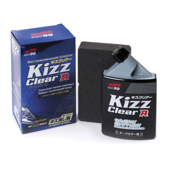 Soft99 полироль для удаления царапин на кузове Kizz Clear для темных, 270 мл