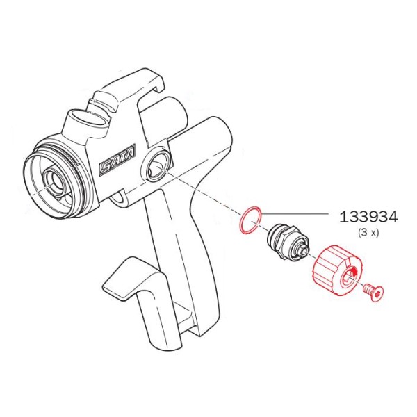 Sata 133934 уплотнитель регулятора факела для краскопультов Sata, 3 шт
