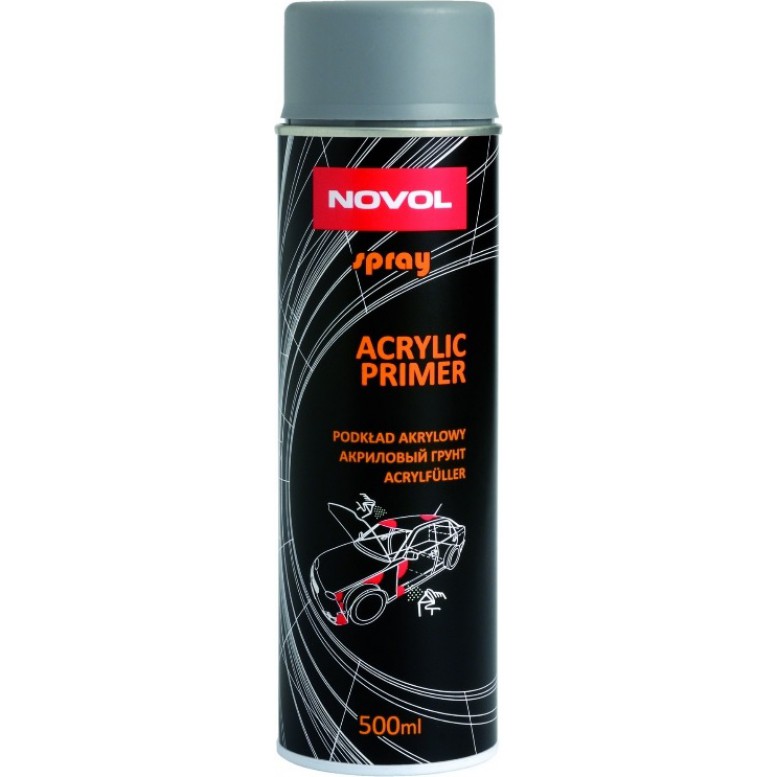 Novol 34402 ACRIL PRIMER аэрозольный грунт наполнитель акриловый, серый, 500 мл