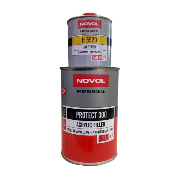 Novol Protect 300 грунт автомобильный MS (4:1) акриловый, серый, 1+0,25 л
