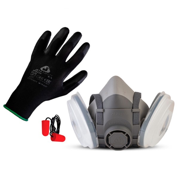 Jeta Pro DUST KIT 5500P защитная полумаска размер М с фильтрами FFP2 + перчатки + беруши