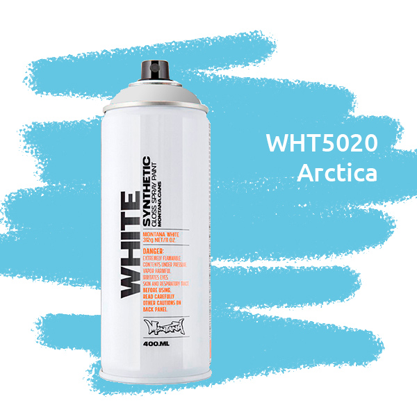 Montana WHITE краска для граффити баллон 400 мл, арктика