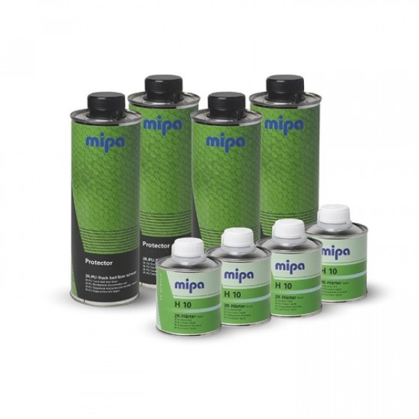MIPA Protector Set 2К защитное покрытие полиуретановое, черный, 4 комплекта