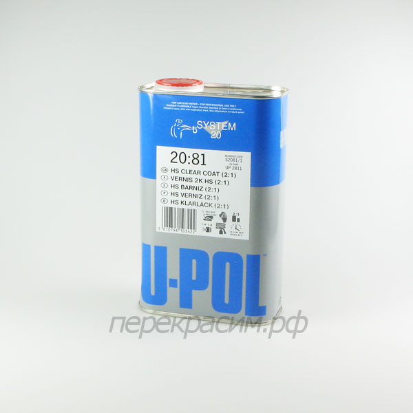 U-POL S2081 HS лак глянцевый 2К (автомобильный) 1 л