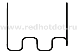 RedHotDot скобы "змейка" для ремонта пластика, нержавейка, D-0,6 мм, 100 шт