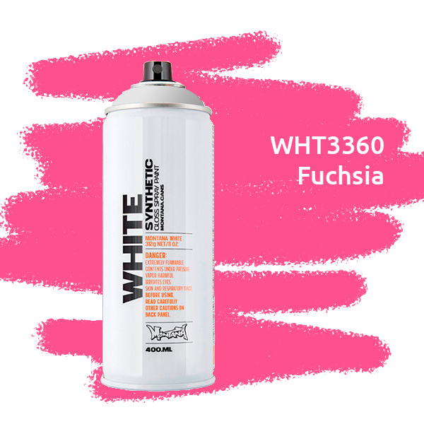 Montana WHITE краска для граффити баллон 400 мл, фуксия