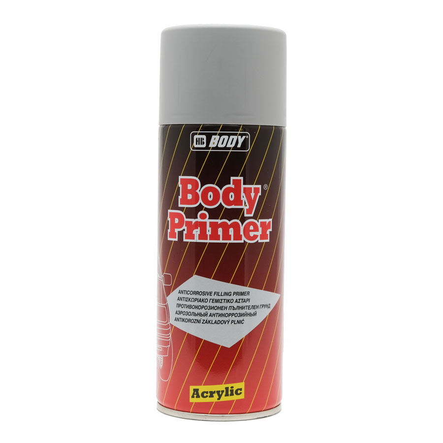 HB Body Primer аэрозольный грунт акриловый, быстросохнущий, серый, 400 мл
