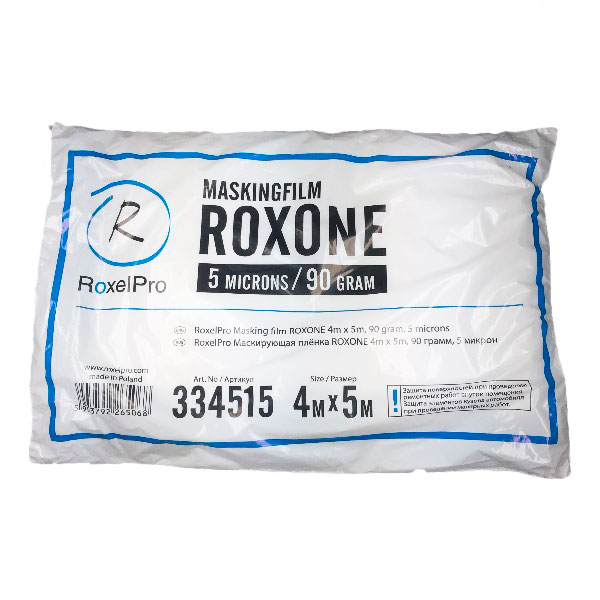 RoxelPro 334425 пленка укрывная roxONE 6 микрон для малярных работ 4 х 5 м
