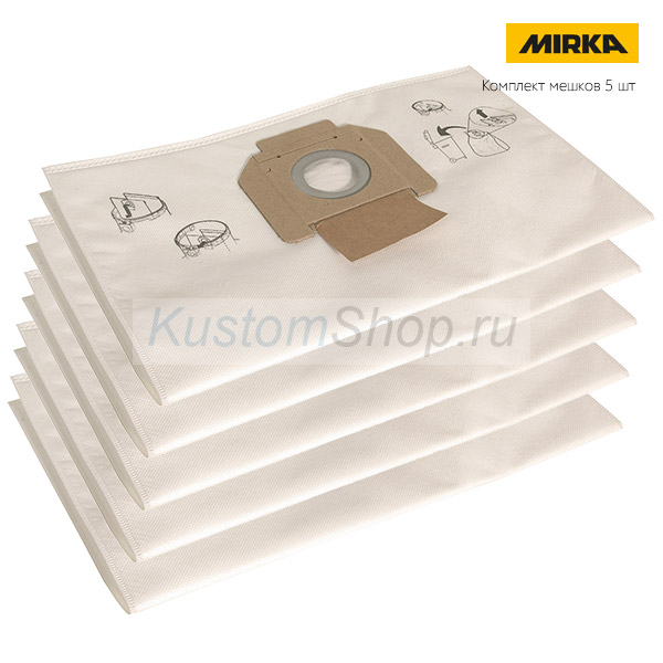 Mirka мешок для пылесоса 1025L, флисовый, 5 шт