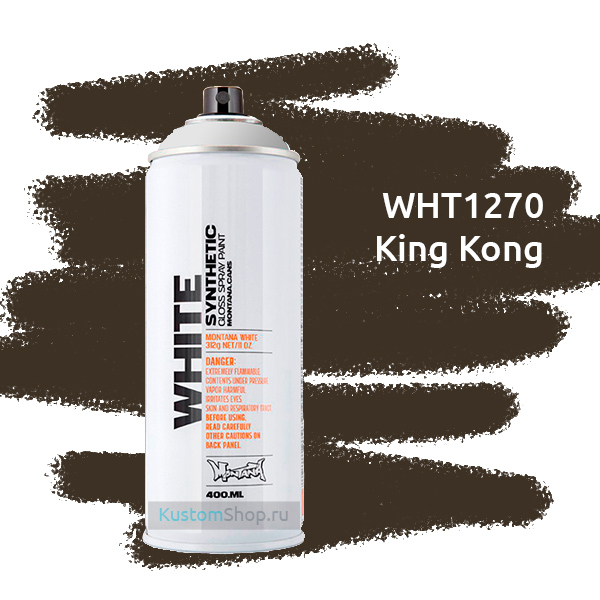Montana WHITE краска для граффити баллон 400 мл, Кинг Конг