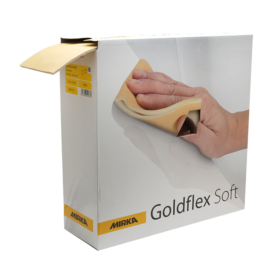 Mirka GoldFlex шлифовальная губка 115х125 мм на поролоне, Р180, рулон перфорированный 200 шт