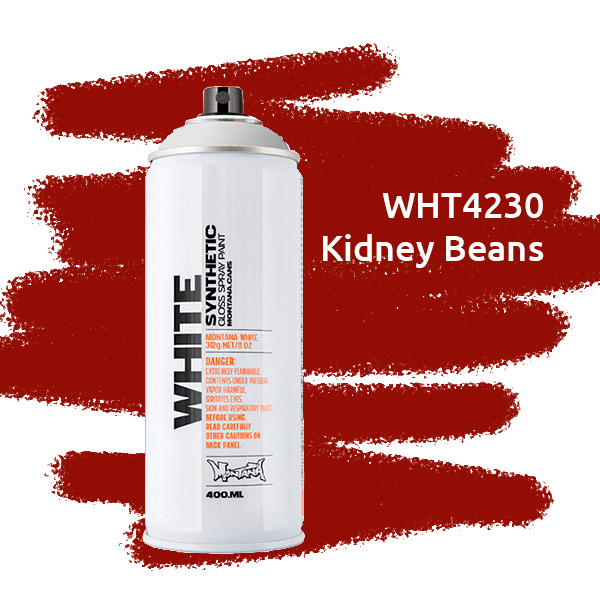 Montana WHITE краска для граффити баллон 400 мл, фасоль