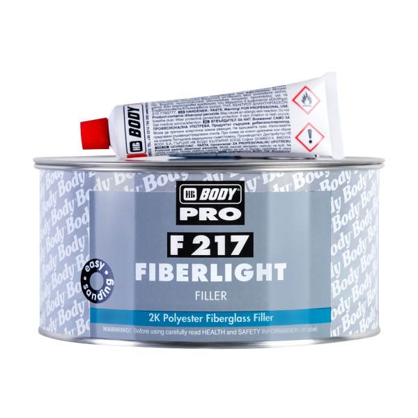 HB Body PRO F217 FIBERLIGHT шпаклевка со стекловолокном облегченная зеленая, 1 л