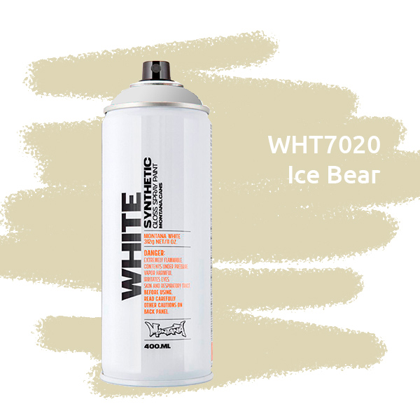 Montana WHITE краска для граффити баллон 400 мл, медведь