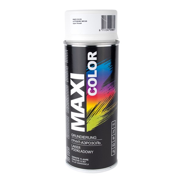 Maxi Color аэрозольный грунт универсальный, белый, 400 мл