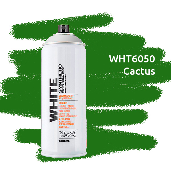 Montana WHITE краска для граффити баллон 400 мл, зеленый кактус